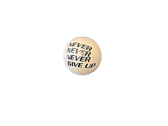 Never Never Never Give Up Lacrosse Ball
