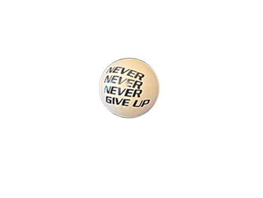 Never Never Never Give Up Lacrosse Ball